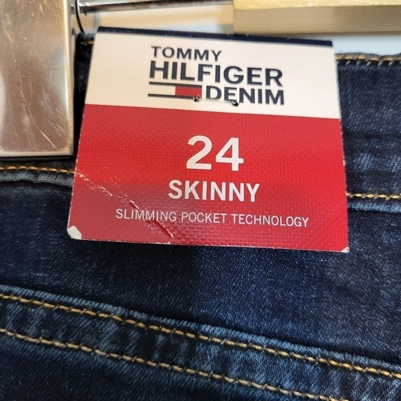 Tommy Hilfiger Dark Blue Skinny Jeans Size 24 - Picture 6 of 11